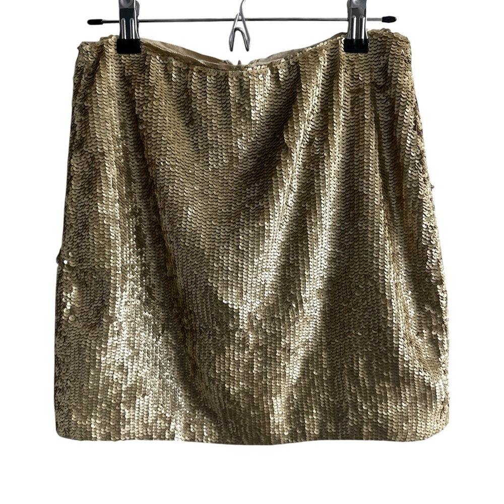 J. Crew Gold Sequin Skirt